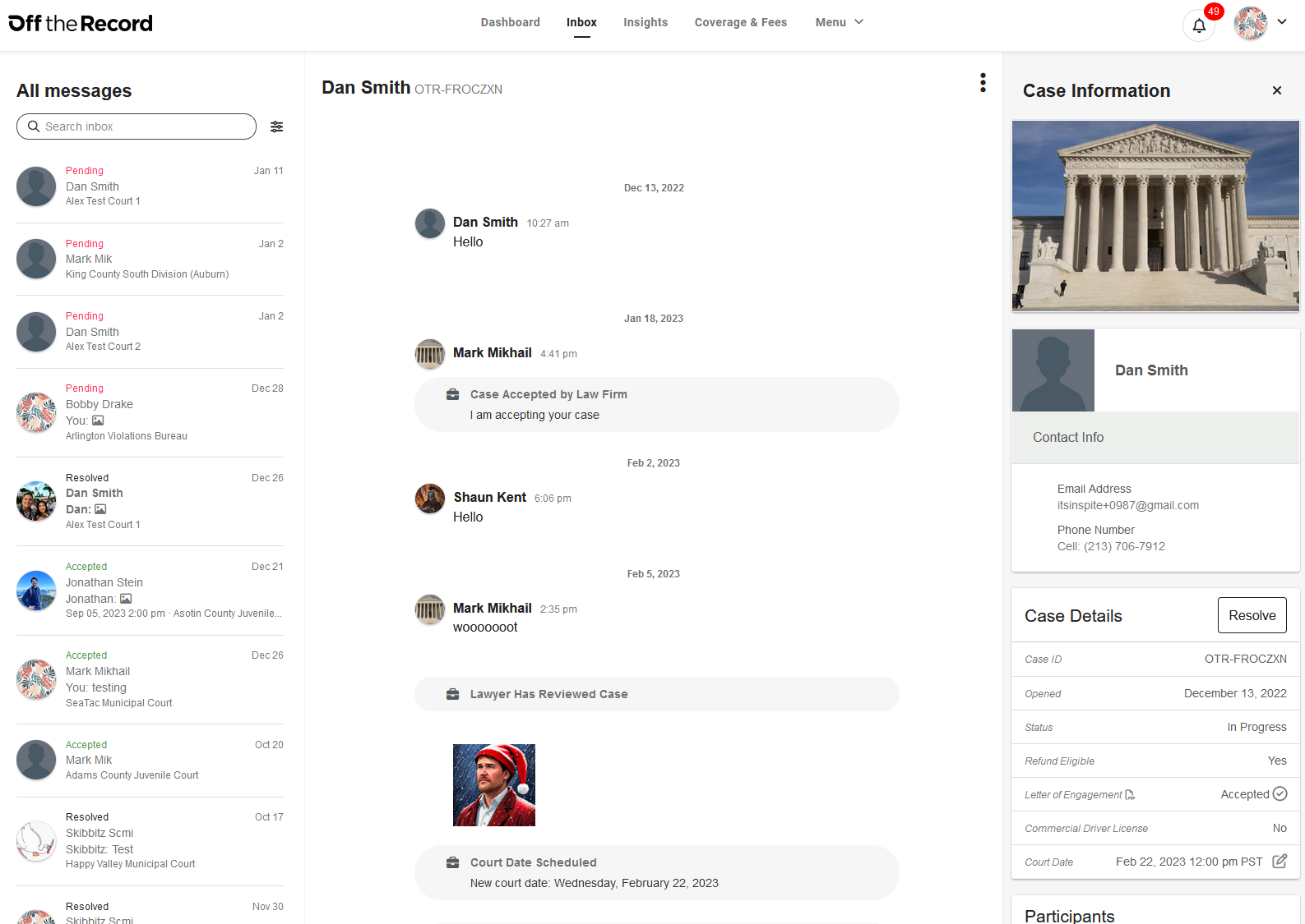 Off The Record | Law Firm Portal